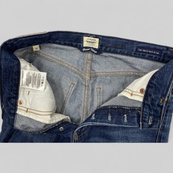 Citizens of Humanity Jeans 30 x 27 Liya High Rise Crop Distressed Women's 28 - Picture 6 of 13